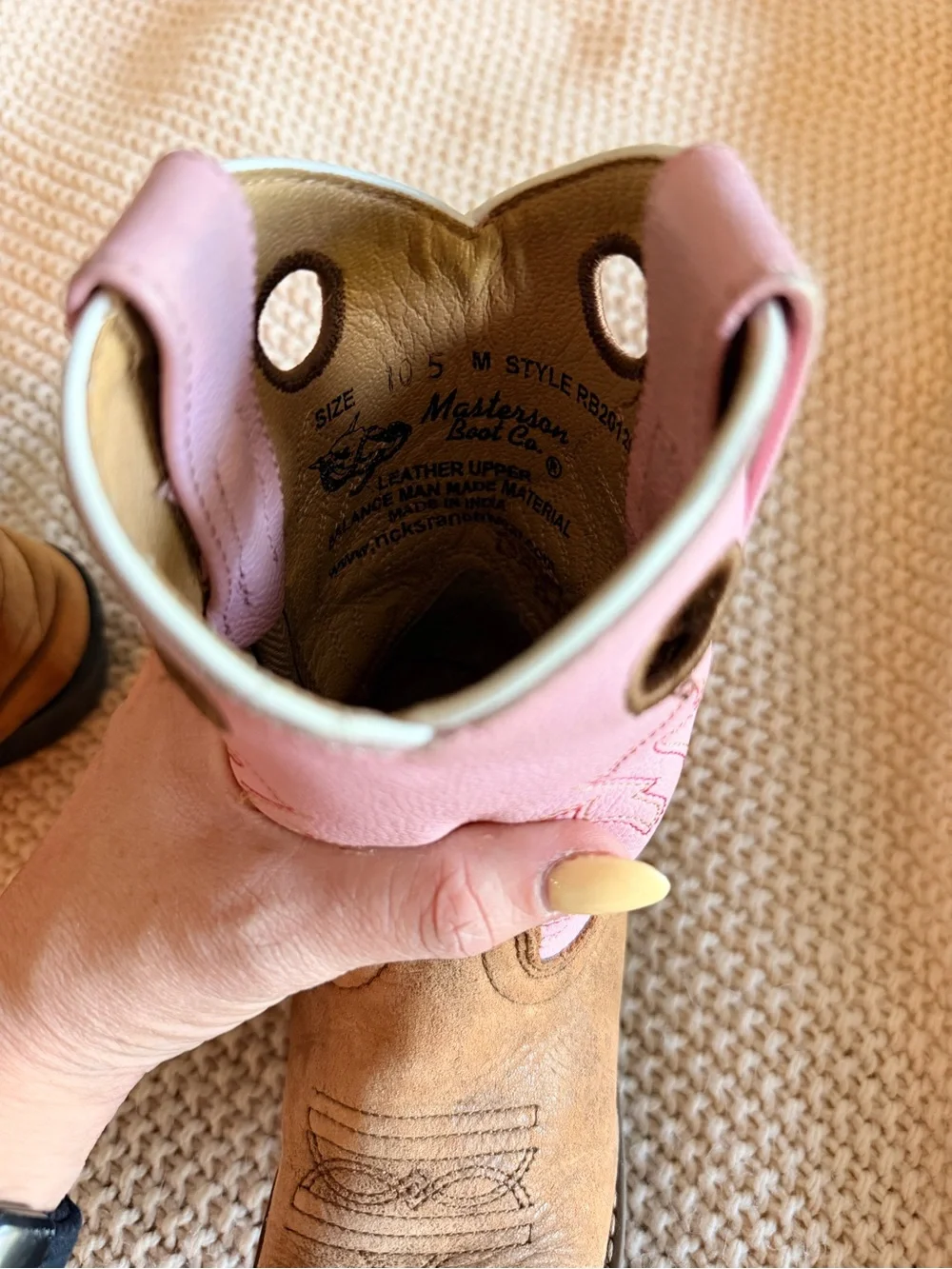 🤠 Masterson Boot Co. Girls Western Boots — Size 10.5